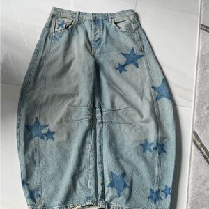 We The Free Blue Flare Star Jeans